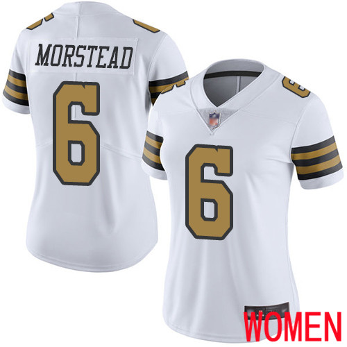 New Orleans Saints Limited White Women Thomas Morstead Jersey NFL Football 6 Rush Vapor Untouchable Jersey
